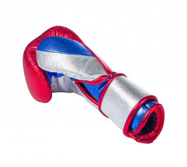 Перчатки боксерские Sparring Gloves With Foam Japanese Style красно-серебристо-синие фото 5