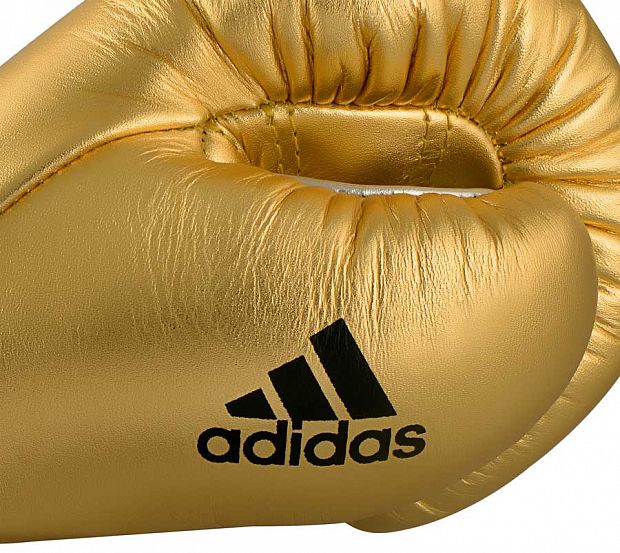 Перчатки боксерские AdiSpeed Metallic золото-серебристо-черные фото 13