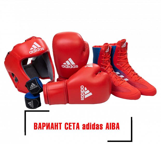 Перчатки боксерские AIBA красные фото 10