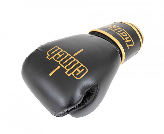 Перчатки боксерские Clinch Muay Thai черные фото 6