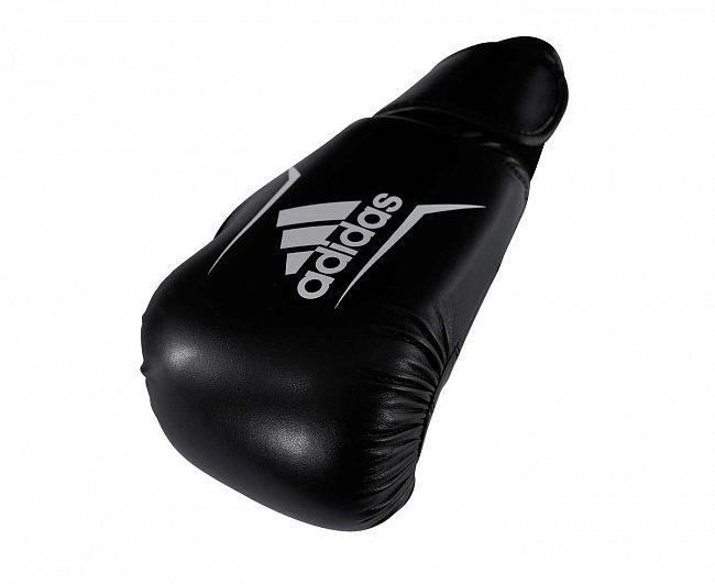 Перчатки боксерские Speed 50 черно-белые фото 6