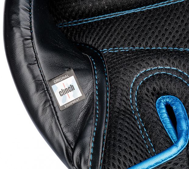 Перчатки боксерские Clinch Aero сине-черные фото 6