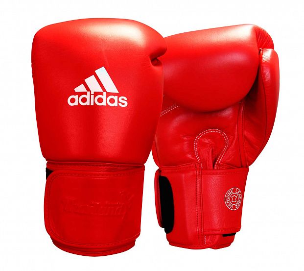 Перчатки боксерские Muay Thai Gloves 300 красно-белые фото 10