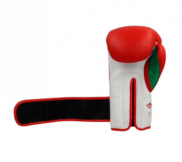 Перчатки боксерские Speed Pro красно-бело-зеленые фото 7