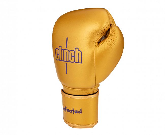 Перчатки боксерские Clinch Undefeated золотые фото 13