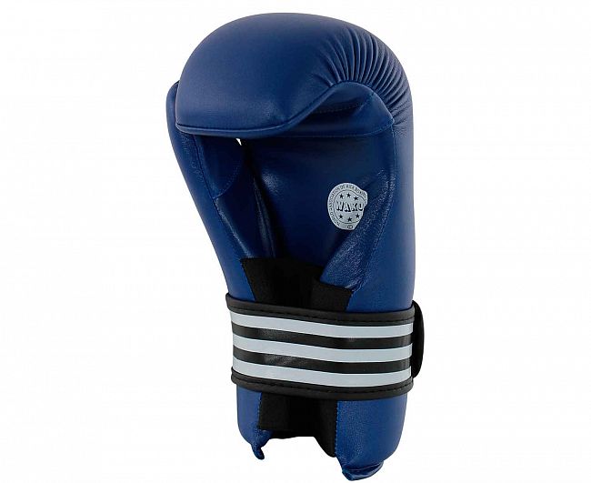Перчатки полуконтакт WAKO Kickboxing Semi Contact Gloves синие фото 2