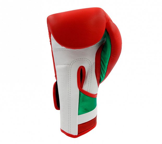 Перчатки боксерские AdiSpeed красно-бело-зеленые фото 5