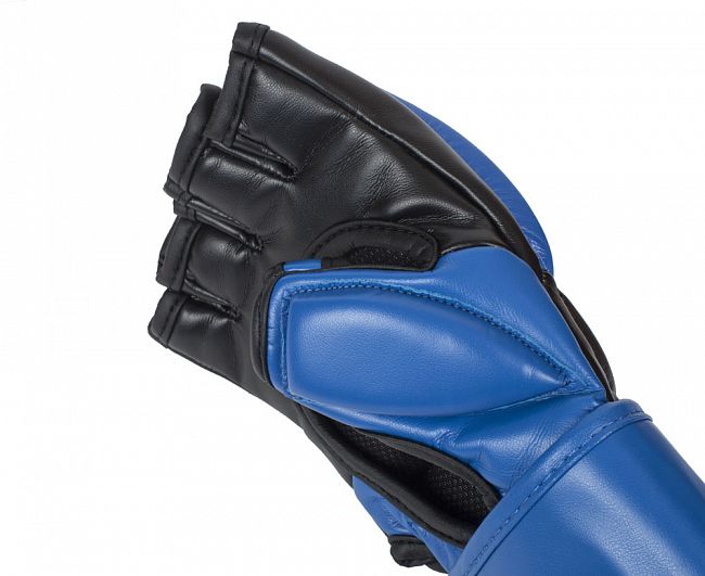 Перчатки для смешанных единоборств Clinch Combat сине-черные фото 4