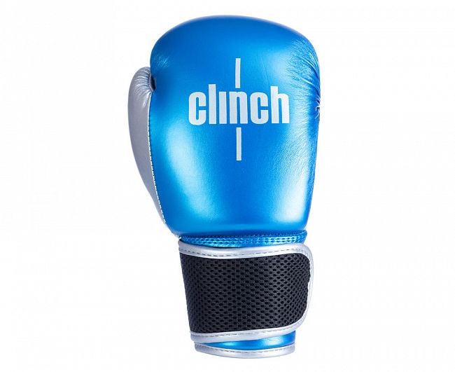 Перчатки боксерские Clinch Kids сине-серебристые фото 2