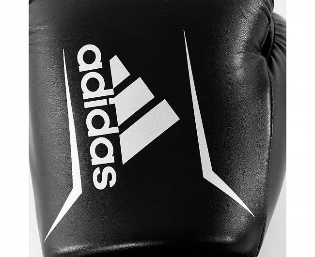 Перчатки боксерские Speed 50 черно-белые фото 3