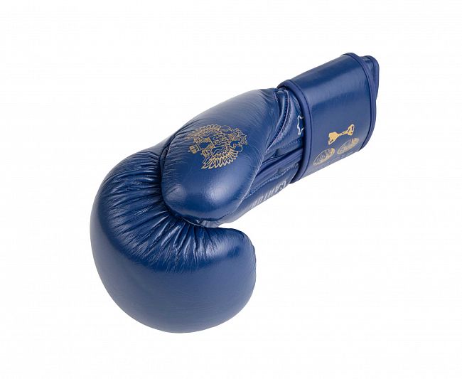 Перчатки боксерские Clinch Olimp Premium Олег Саитов синие фото 7