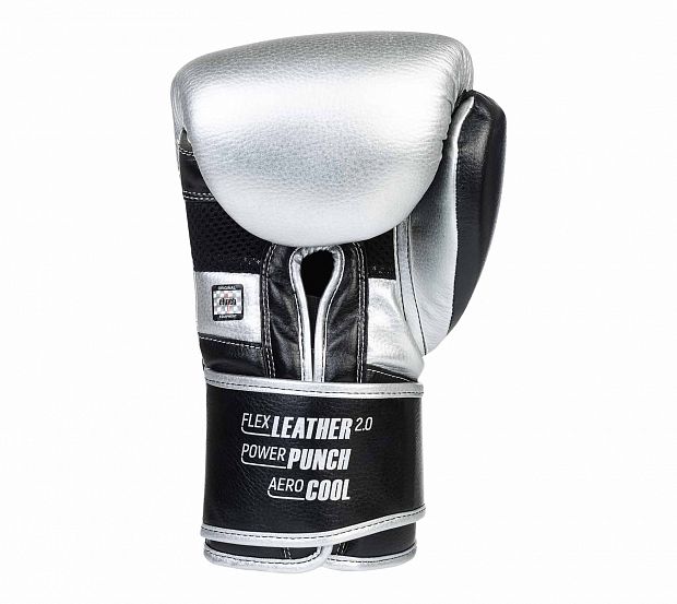 Перчатки боксерские Clinch Punch 2.0 серебристо-черные фото 4