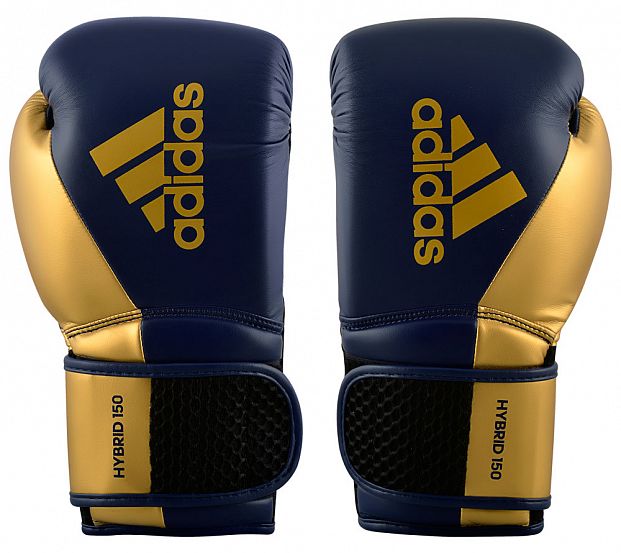 Перчатки боксерские Hybrid 150 темносине-золотые фото 11