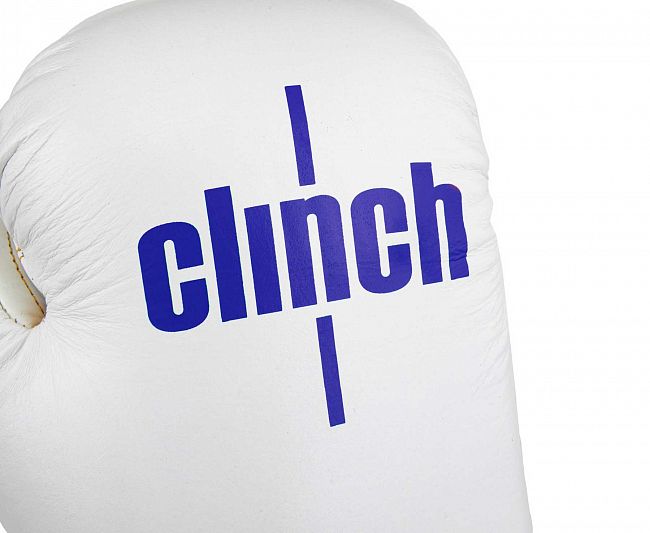 Перчатки боксерские Clinch Olimp Premium Champion Line бело-синие фото 7