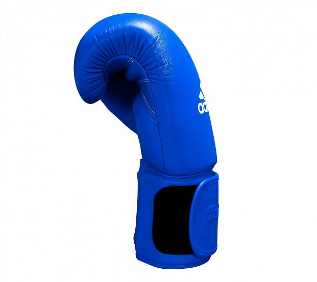 Перчатки боксерские Muay Thai Gloves 300 сине-белые фото 4