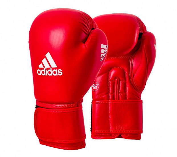 Перчатки боксерские AIBA красные фото 2