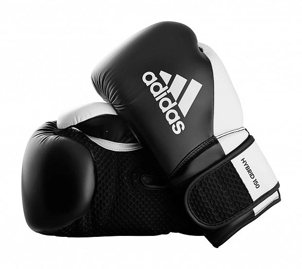 Перчатки боксерские Hybrid 150 черно-белые фото 7