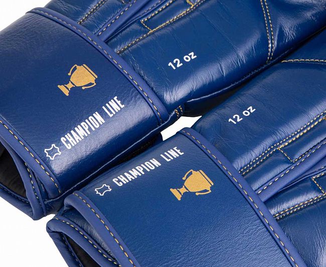 Перчатки боксерские Clinch Olimp Premium Champion Line синие фото 8