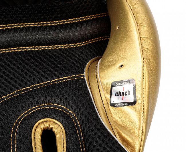 Перчатки боксерские Clinch Aero 2.0 черно-золотые фото 7