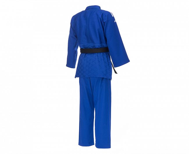 Кимоно для дзюдо Champion 2 IJF Premium синее с белыми полосками фото 2