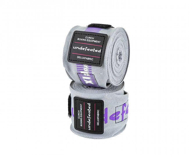 Бинты боксерские Clinch Boxing Hand Wrap Undefeated серые фото 4