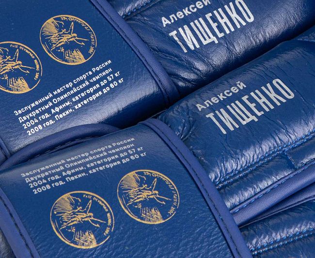 Перчатки боксерские Clinch Olimp Premium Алексей Тищенко синие фото 10