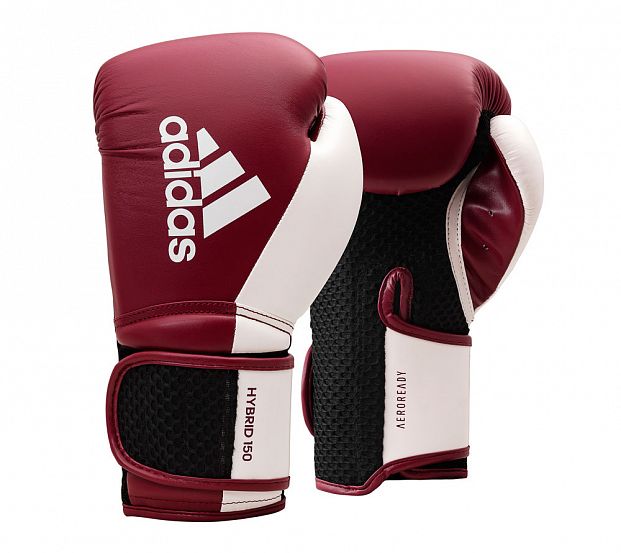 Перчатки боксерские Hybrid 150 бордово-белые фото 7