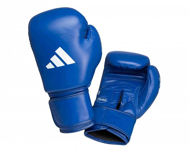 Перчатки боксерские IBA синие фото 3