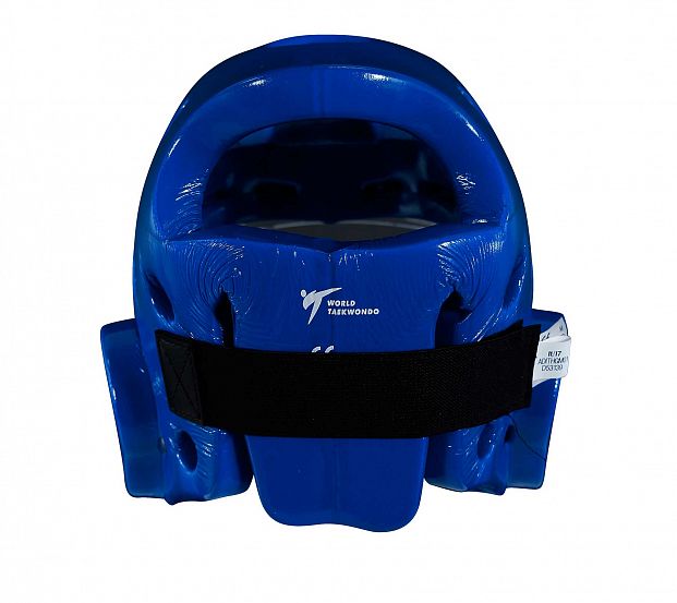 Шлем для тхэквондо с маской Head Guard Face Mask WT синий фото 2