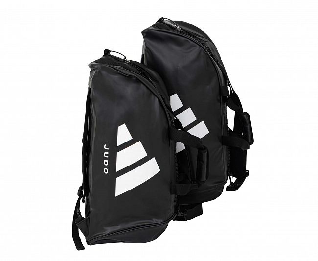 Сумка-рюкзак Training 2 in 1 PU Bag Judo M черно-белая фото 9