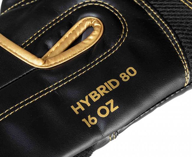 Перчатки боксерские Hybrid 80 черно-золотые фото 8