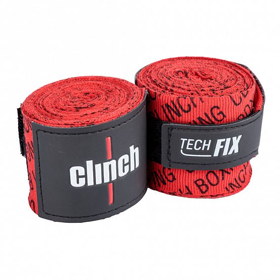 Бинты эластичные Clinch Boxing Crepe Bandage Tech Fix красные фото 3