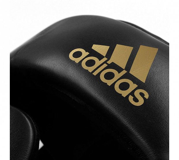 Шлем боксерский AdiStar Pro Headgear черно-золотой фото 11