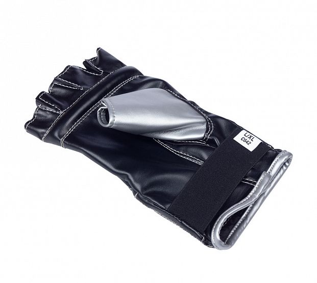 Перчатки снарядные (Шингарты) Clinch Bag Gloves Cut Finger черно-серебристые фото 3