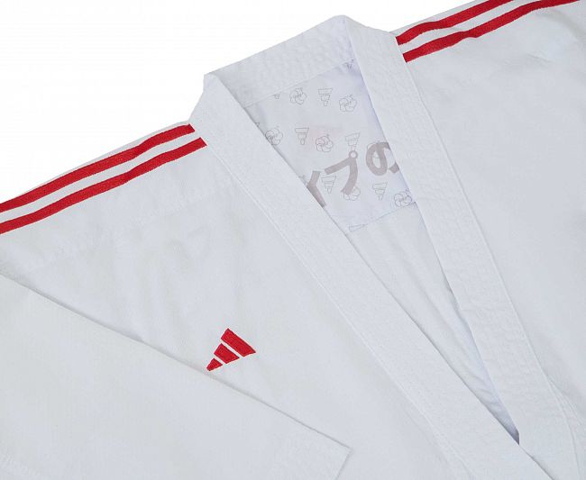 Кимоно для карате подростковое Kumite DNA WKF (2 куртки и 1 брюки) белое фото 14