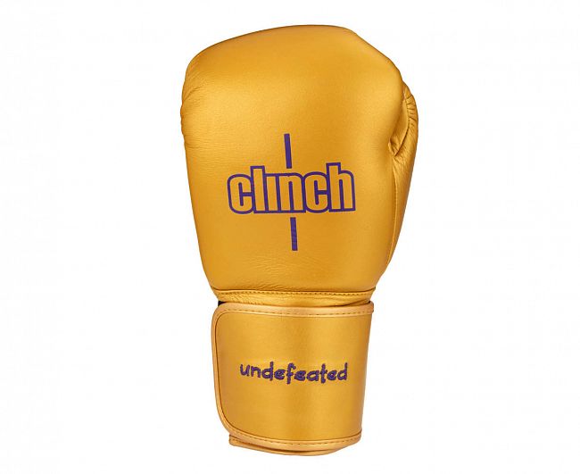 Перчатки боксерские Clinch Undefeated золотые фото 2