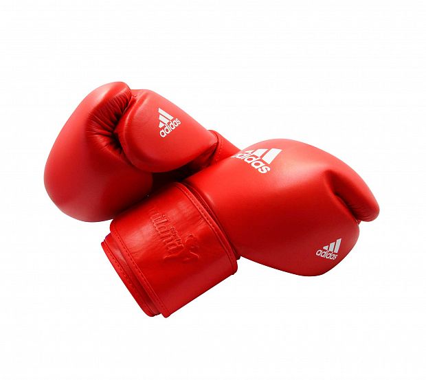 Перчатки боксерские Muay Thai Gloves 300 красно-белые фото 11
